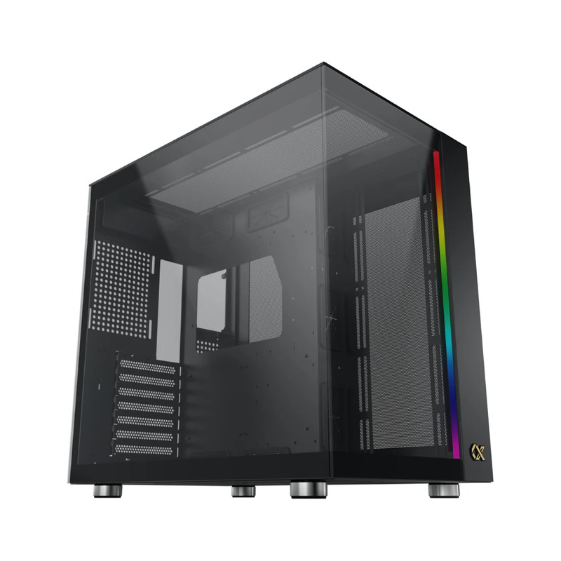 Xigmatek Aqua Ultra Air Tempered Glass E-ATX Mid Tower Case - Black - صندوق